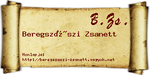 Beregszászi Zsanett névjegykártya
